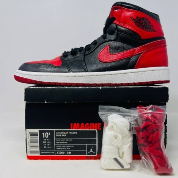 Jordan 1 Retro Banned (B-Grade) (2011) 432001-001 Mens Size 10.5 main image 4